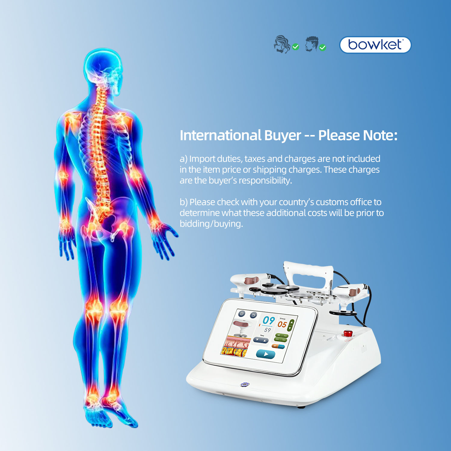 Bowket rf skin tightening machine for body and face 448khz radio frequency machine(image 7)